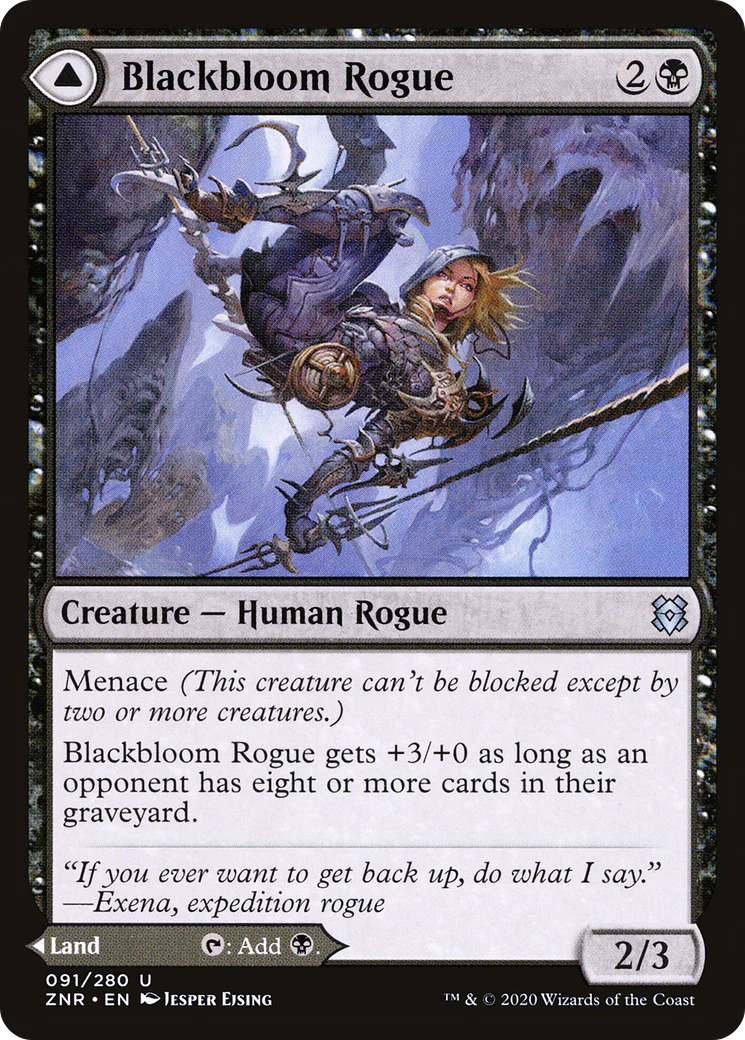Blackbloom Rogue // Blackbloom Bog (ZNR-091) - Zendikar Rising Foil - Image 3