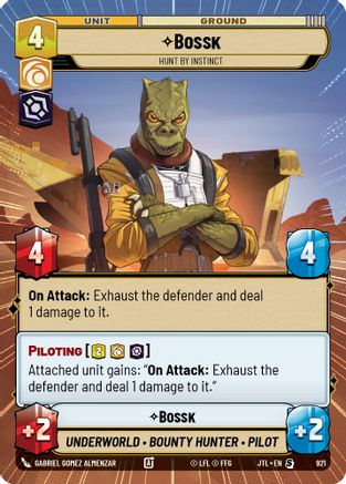 Bossk - Hunt By Instinct (Hyperspace Foil) (921) - Jump to Lightspeed Foil