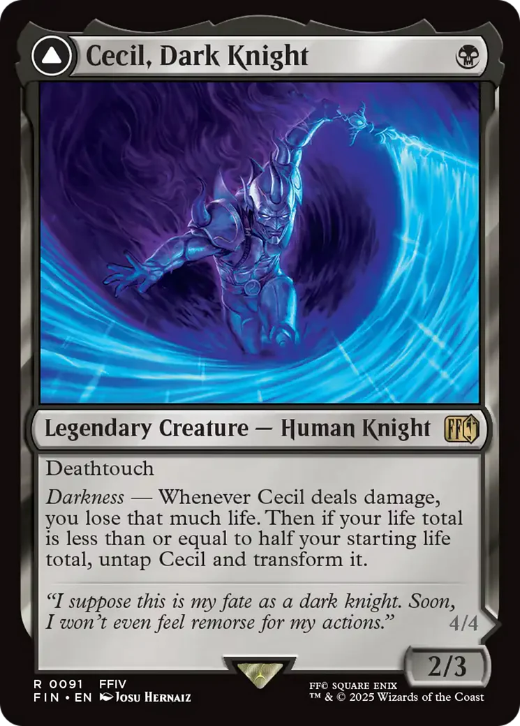 Cecil, Dark Knight // Cecil, Redeemed Paladin (FIN-091) - FINAL FANTASY Foil - Image 3