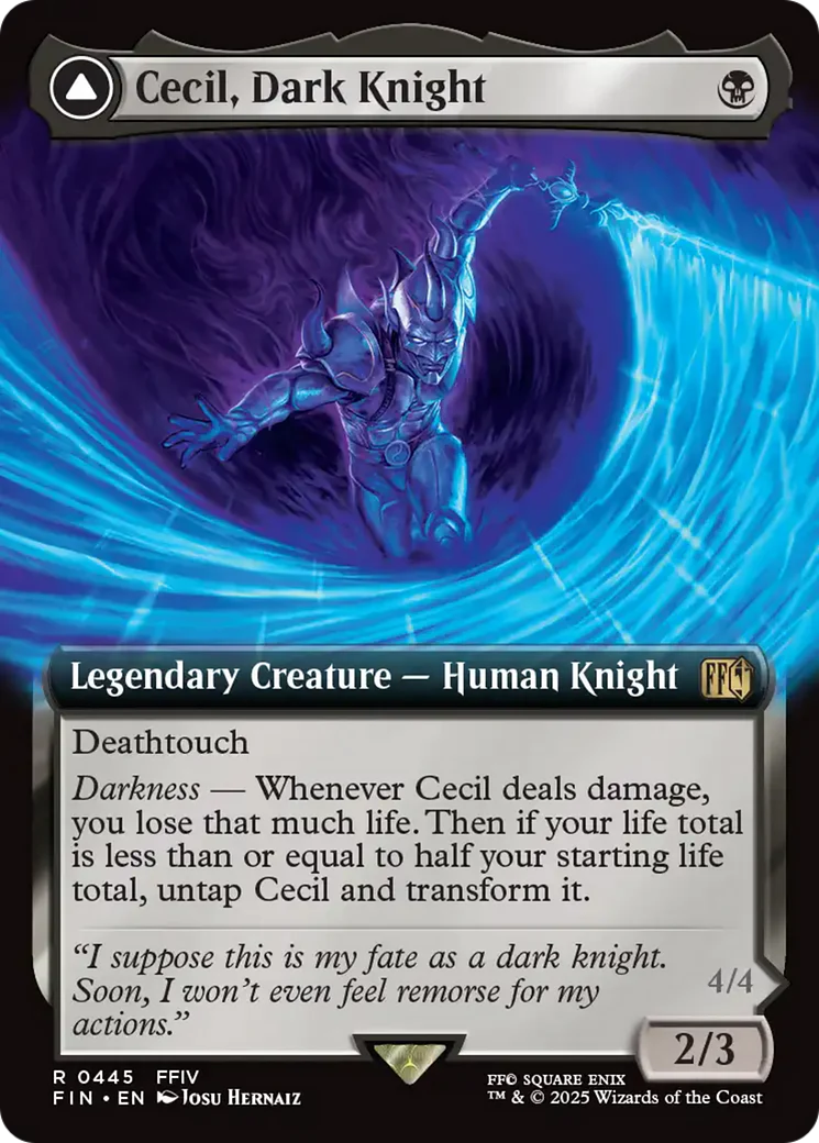 Cecil, Dark Knight // Cecil, Redeemed Paladin (FIN-445) - FINAL FANTASY: (Extended Art) Foil - Image 2