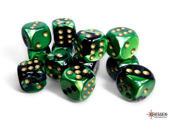 Chessex - 16mm d6 Dice Block (12 dice) - Various Colours - Image 11