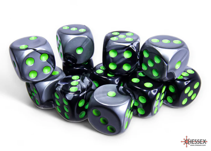 Chessex - 16mm d6 Dice Block (12 dice) - Various Colours - Image 13