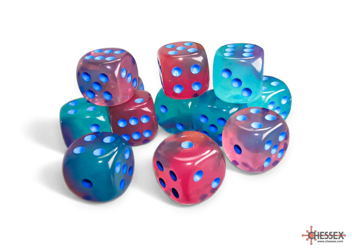 Chessex - 16mm d6 Dice Block (12 dice) - Various Colours - Image 21