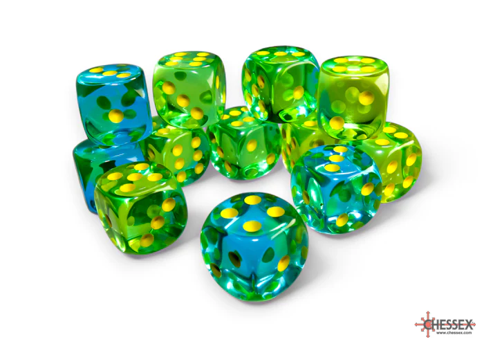 Chessex - 16mm d6 Dice Block (12 dice) - Various Colours - Image 22