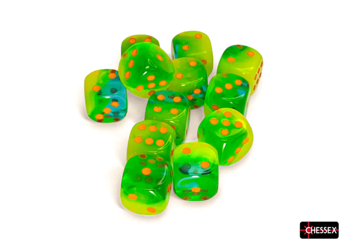 Chessex - 16mm d6 Dice Block (12 dice) - Various Colours - Image 26