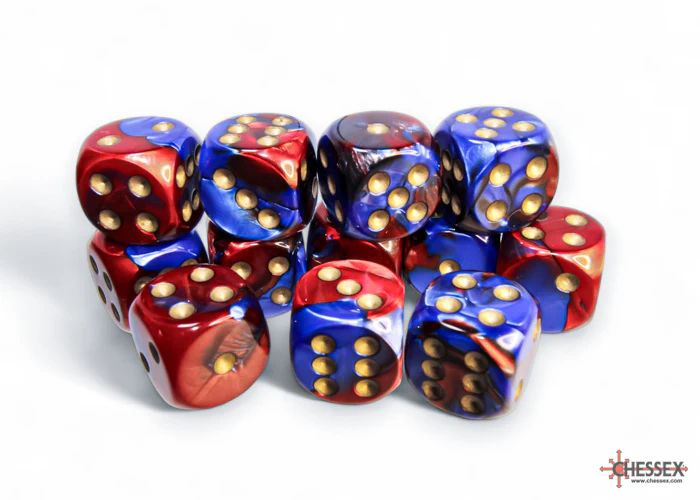 Chessex - 16mm d6 Dice Block (12 dice) - Various Colours - Image 5