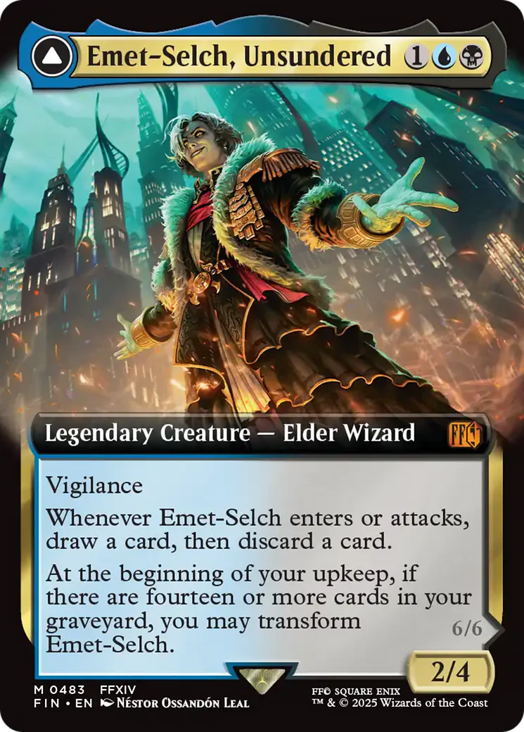 Emet-Selch, Unsundered // Hades, Sorcerer of Eld (FIN-483) - FINAL FANTASY: (Extended Art) Foil - Image 4