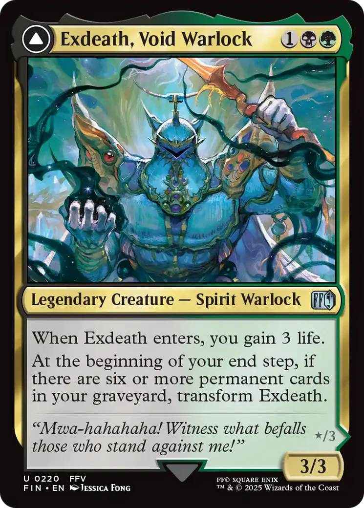 Exdeath, Void Warlock // Neo Exdeath, Dimension's End (FIN-220) - FINAL FANTASY Foil - Image 4