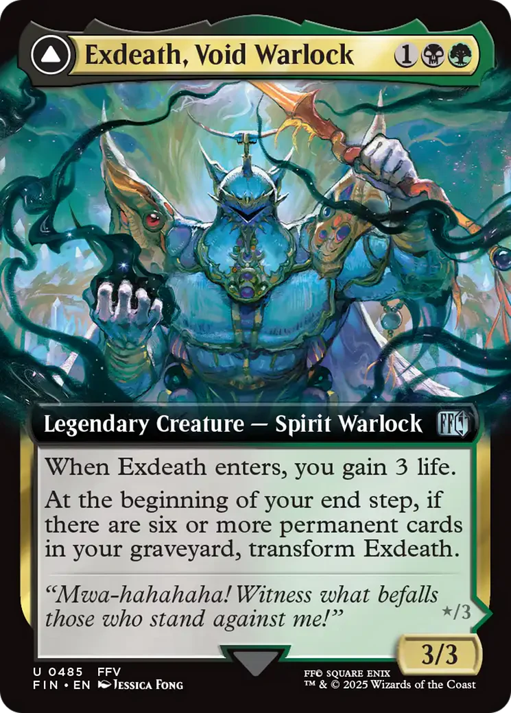 Exdeath, Void Warlock // Neo Exdeath, Dimension's End (FIN-485) - FINAL FANTASY: (Extended Art) Foil - Image 4