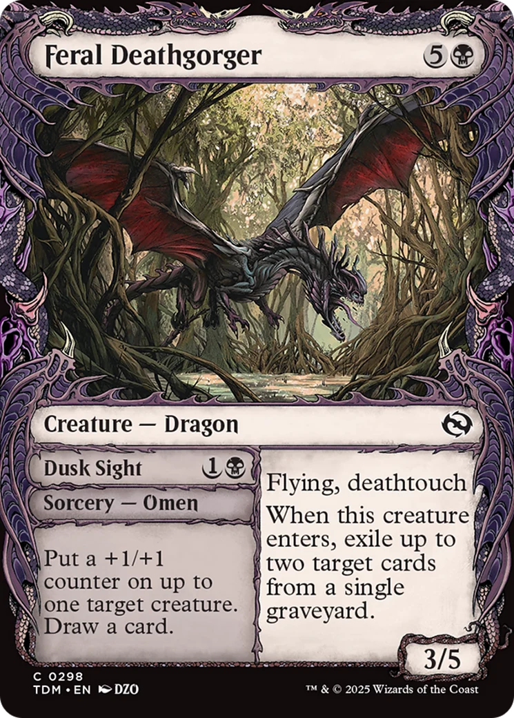 Feral Deathgorger (Showcase) (TDM-298) - Tarkir: Dragonstorm Foil