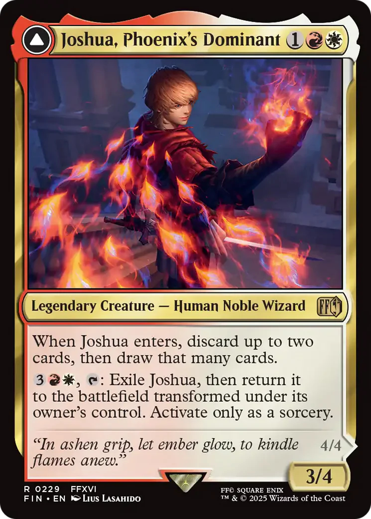Joshua, Phoenix's Dominant // Phoenix, Warden of Fire (FIN-229) - FINAL FANTASY: (enchantment) - Image 2