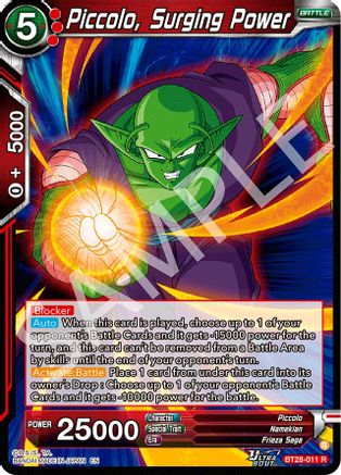 Piccolo, Surging Power (BT28-011) - Prismatic Clash Foil