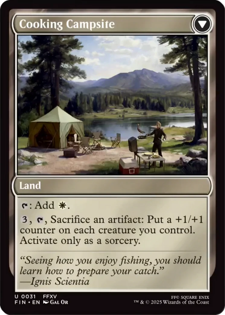 Sidequest: Catch a Fish // Cooking Campsite (FIN-031) - FINAL FANTASY: (enchantment) Foil - Image 3