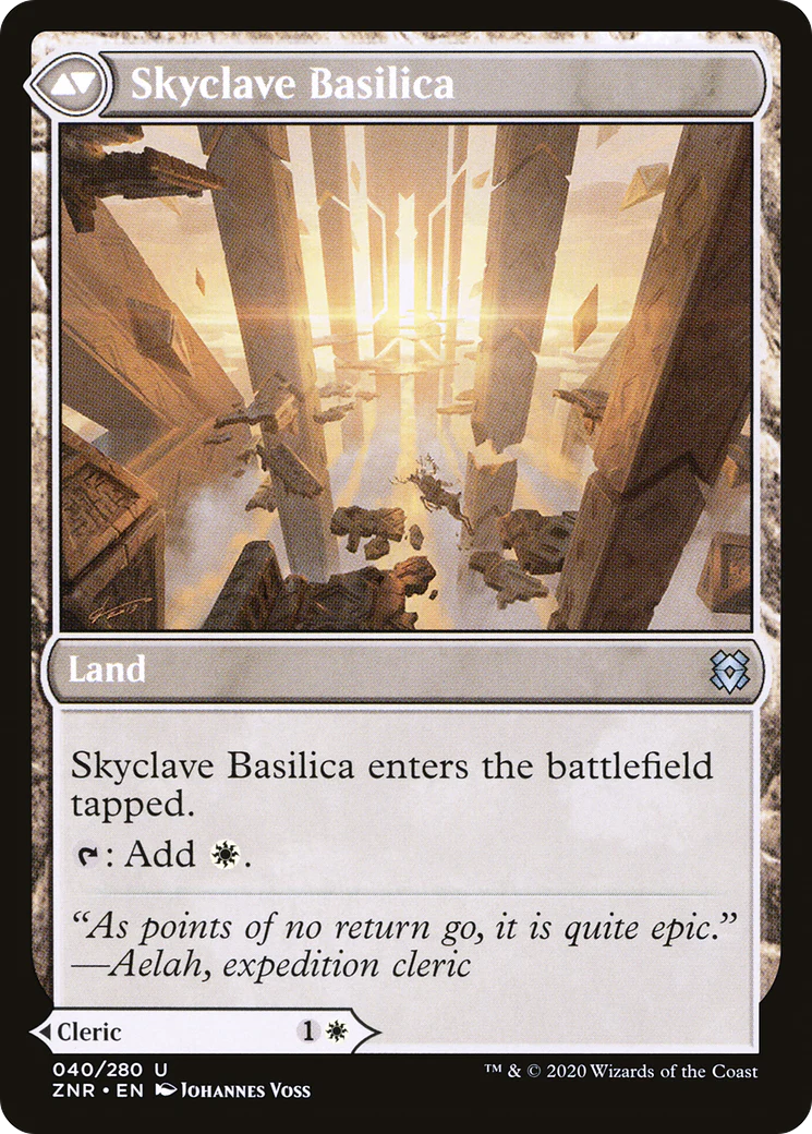 Skyclave Cleric // Skyclave Basilica (ZNR-040) - Zendikar Rising Foil - Image 2