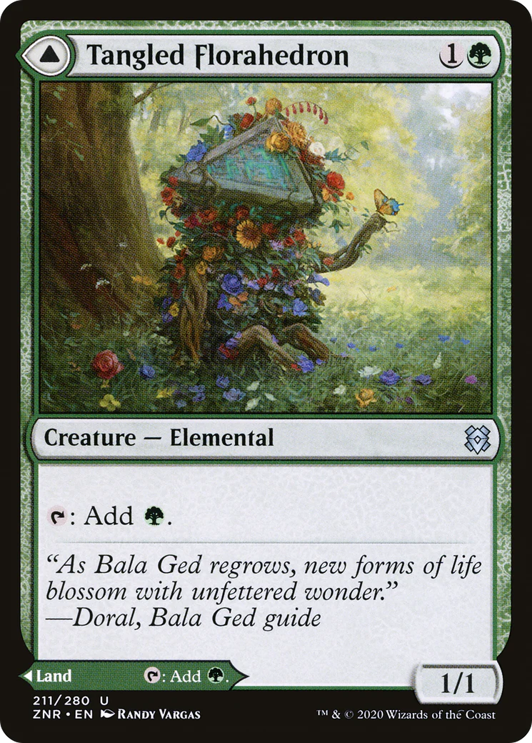 Tangled Florahedron // Tangled Vale (ZNR-211) - Zendikar Rising Foil - Image 5