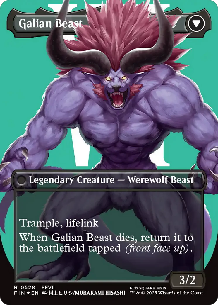 Vincent Valentine // Galian Beast (FIN-528) - FINAL FANTASY (Borderless) Foil - Image 3