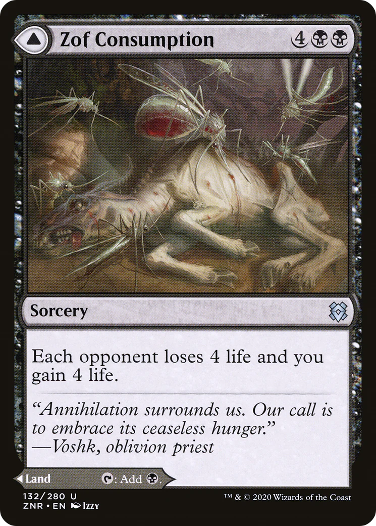 Zof Consumption // Zof Bloodbog (ZNR-132) - Zendikar Rising Foil - Image 3